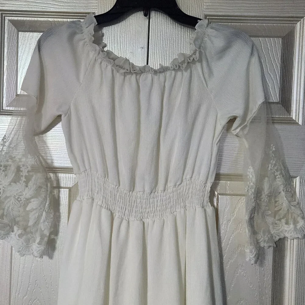 Vintage White Fairy Dress Size Small - Picture 7 of 11